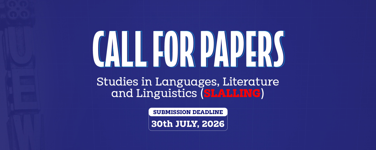 Call For Papers | Studies in Language, Literature and Linguistics (SLALLING)