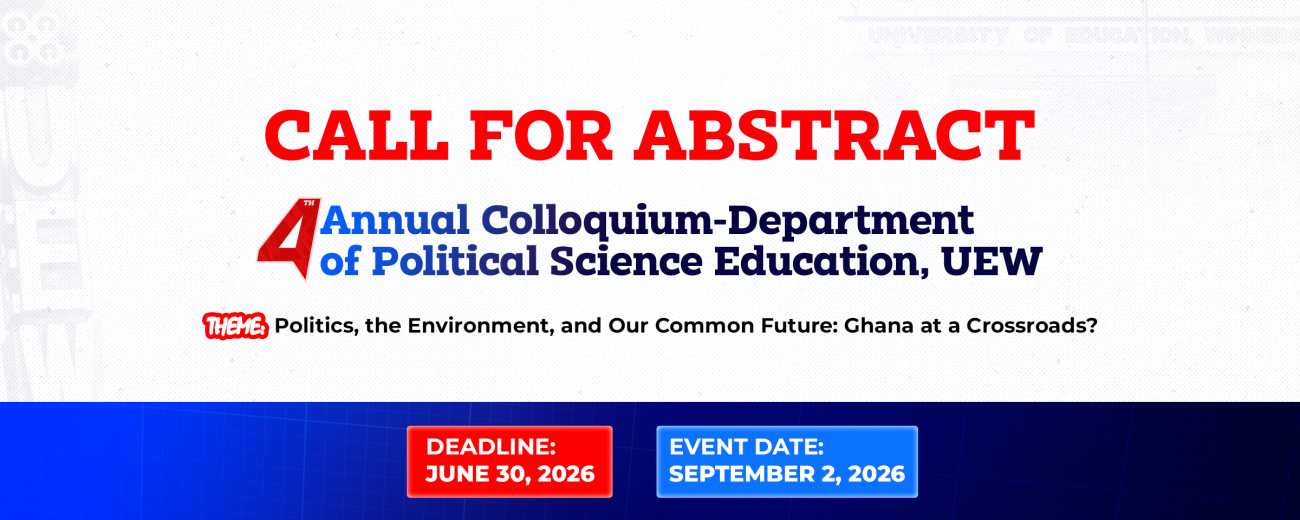 Call for Abstracts - 4th Annual Colloquium, Department of Political Science Education