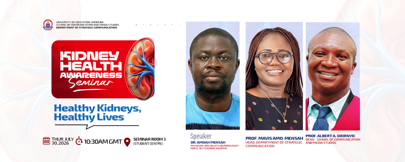 Department of Strategic Communication to Hold Kidney Health Awareness Seminar