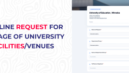 Online Request for Usage of University Facilities/Venues