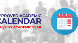 Approved Academic Calendar for 2026/2027 Academic Year