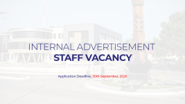 Internal Advertisement | Staff Vacancy