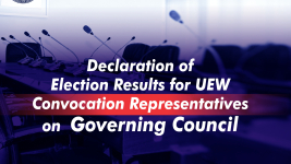 Declaration of Election Results for UEW Convocation Representatives on Governing Council
