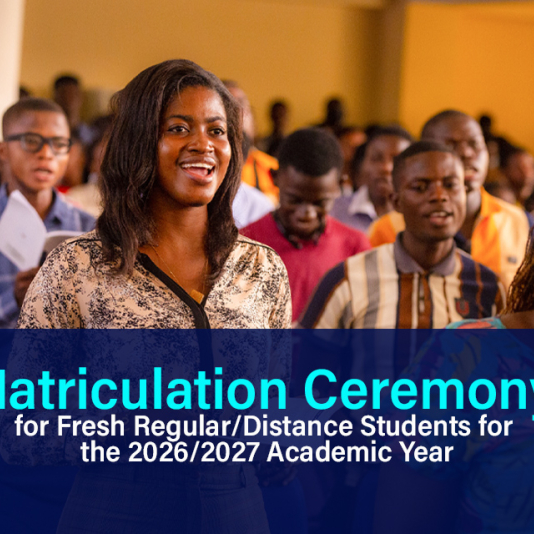 Matriculation Ceremony for fresh regular students for the 2026/2027 Academic Year