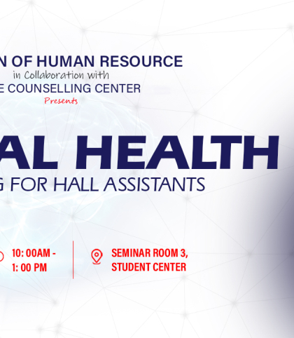 Mental Health Training for Hall Assistants