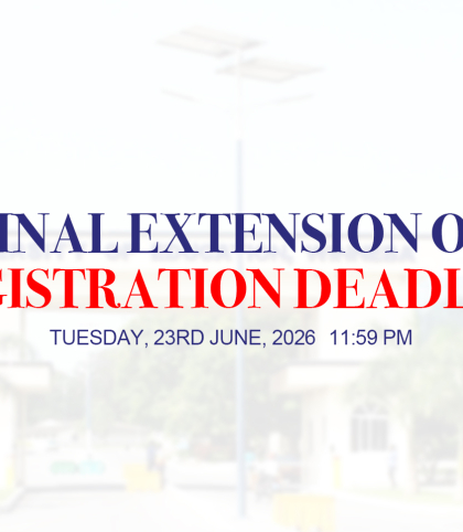 Final Extension of Registration Deadline