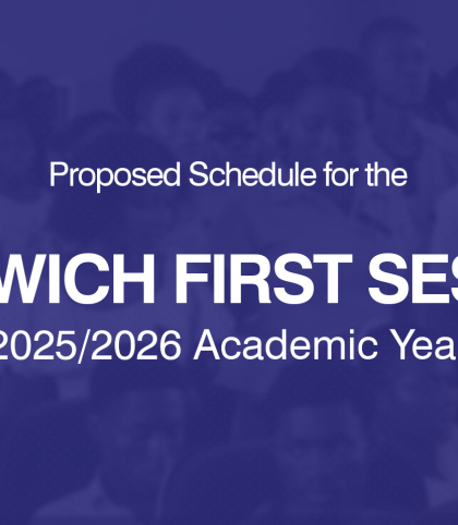 Approved Schedule for the Sandwich First Session 2025/2026 Academic Year