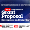 Hands-On Training Workshop on Grant Proposal Development and Budgeting