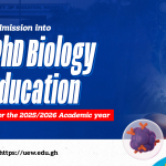 Admission to the Doctor of Philosophy in Biology Education Programme